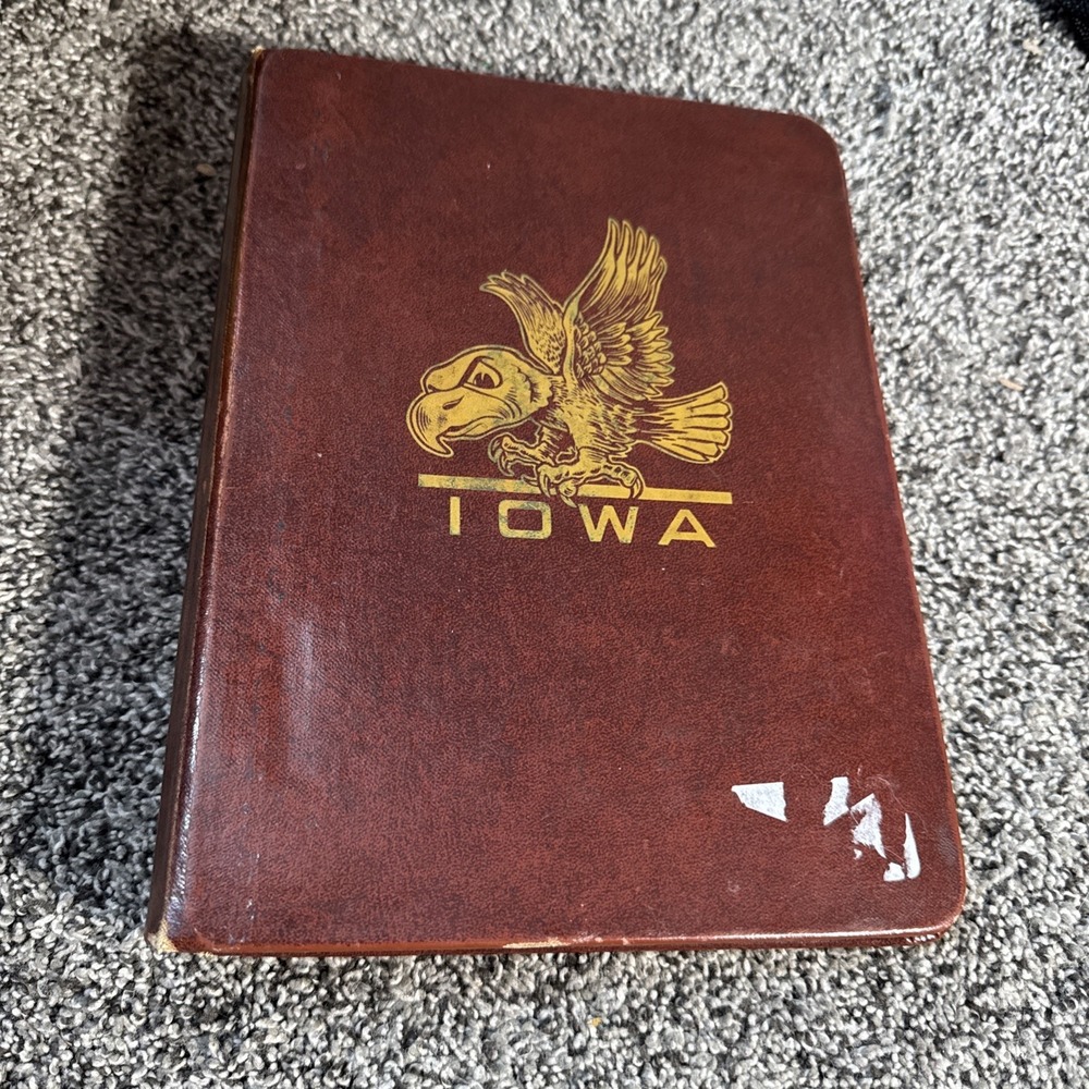Vintage Iowa University BINDER College Notebook Trussell